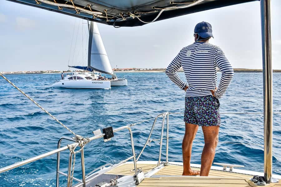 3-hour Catamaran Adventure on the waters of Sal Island - The crew is a major part of the experience