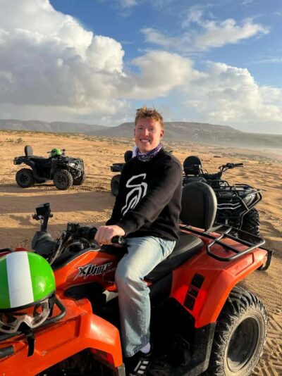 Agadir/Taghazout: Beach Quad Bike & Desert Sandboarding Tour
