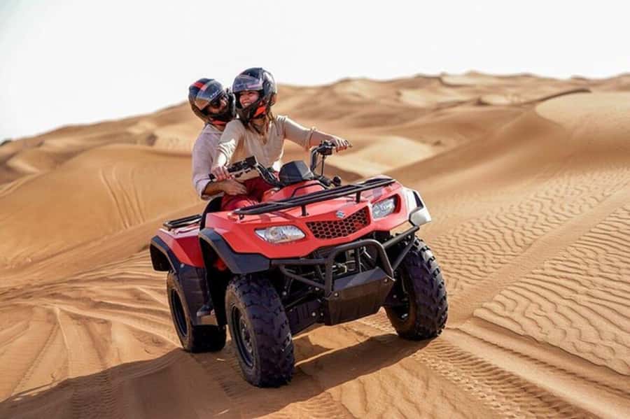 Agadir/Taghazout: Beach Quad Bike & Desert Sandboarding Tour - Quad biking beside the Atlantic