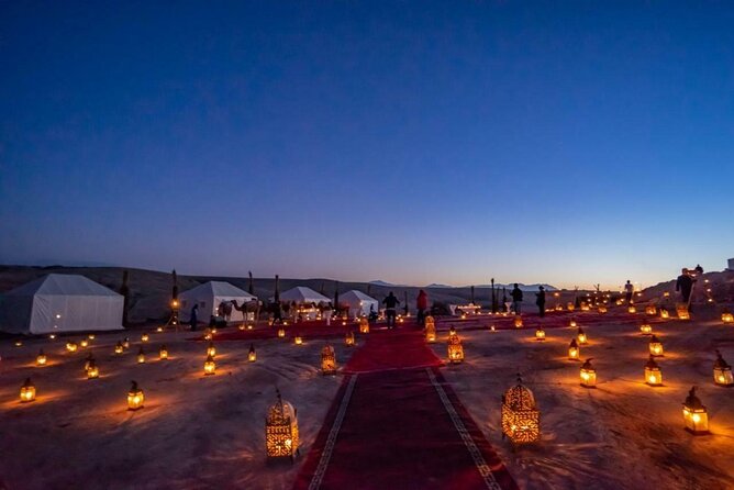 Agafay Desert: Dinner + Show with Quad Bike & Sunset Camel Ride - A short camel ride timed for sunset