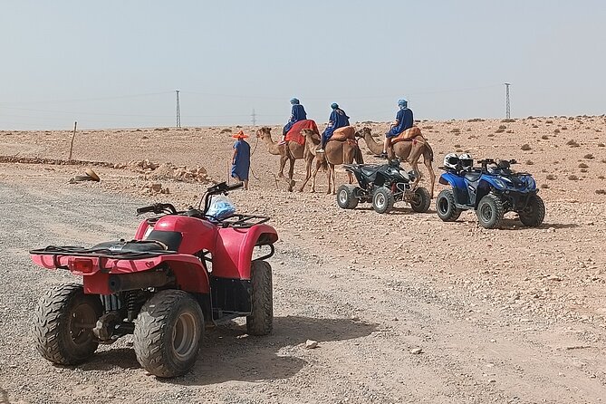 Agafay Desert Package, Quad Bike, Camel Ride and Dinner Show - Sunset over a stony desert