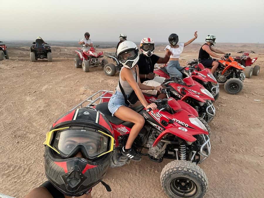 Agafay Desert: Quad Bike Experience with Lunch - Getting comfortable on the quad bike