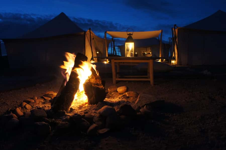 Agafay: Quad, Camel Ride & Dinner Show from Marrakech - The fire show and ride back to Marrakech