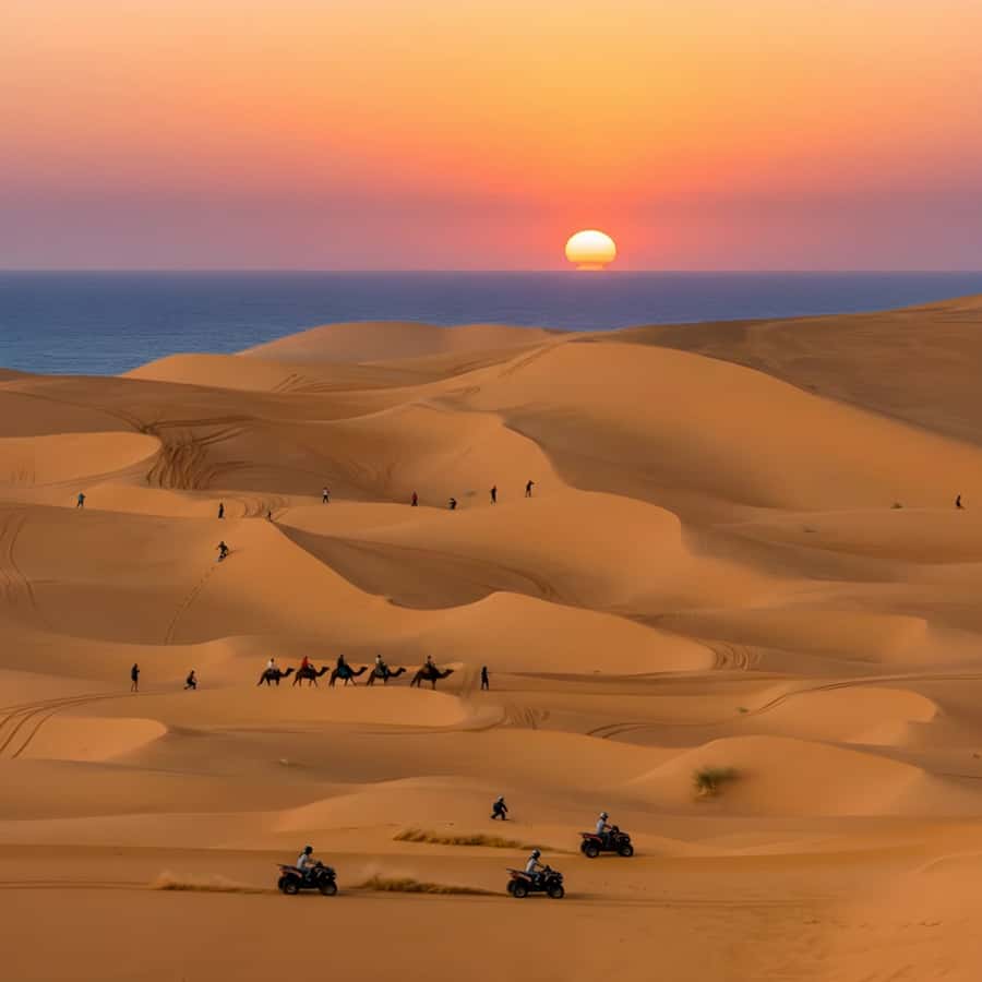 Best Agadir Desert Adventure: Quad Camel Sandboarding & BBQ - Timlalin Dunes: sandboarding beside the ocean