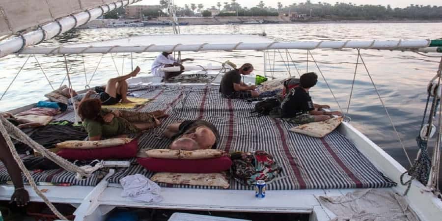 Cairo: Felucca ride on The Nile River with Meals - The Egyptian meal on board