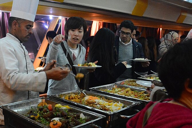Cairo/Giza: Nile Sunset, Dinner Cruise, Show & Private Transfer - The buffet: convenient, broad, and not fine dining