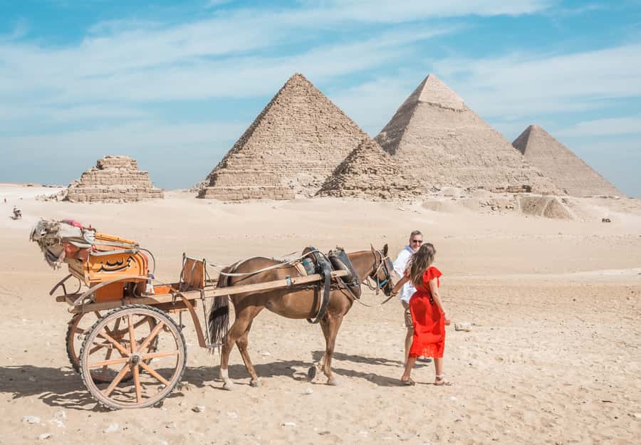 Cairo: Half Day Pyramids Tour by Camel or Horse Carriage - The Great Pyramid, the first major encounter