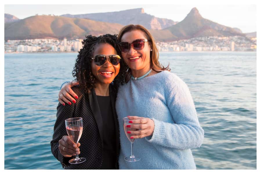 Cape Town: Sunset Champagne Cruise - Two glasses of sparkling wine and a view that does the work