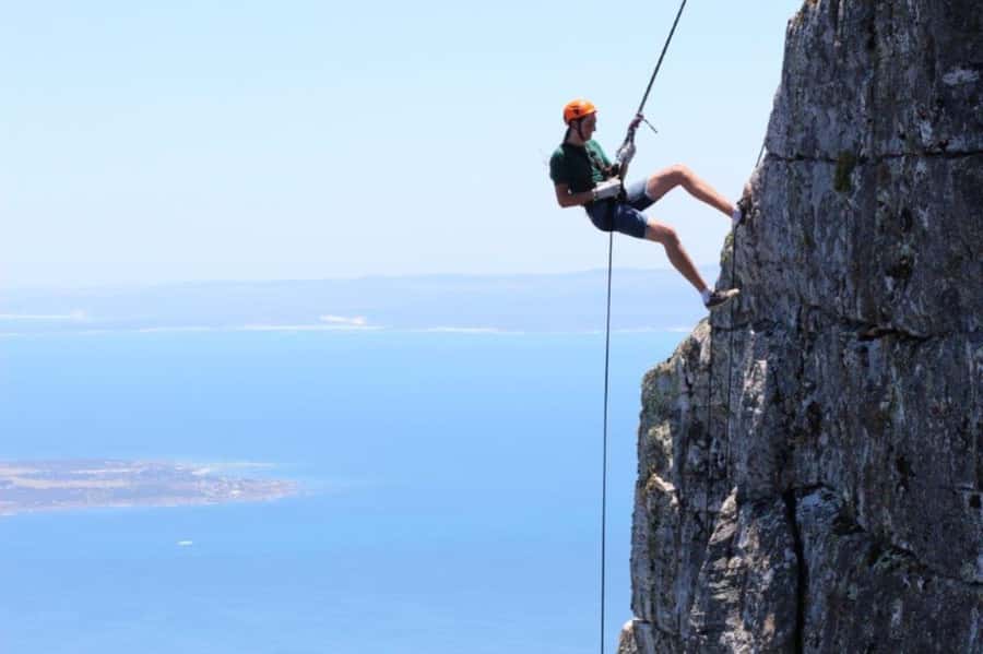 Cape Town: Table Mountain Abseiling Experience - Reaching the abseil point on Table Mountain