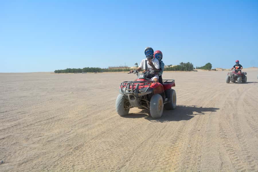 Desert Sunset Quad Bike ATV for 50Km, Oriental Show, Dinner, - The 25-kilometer return and evening camp