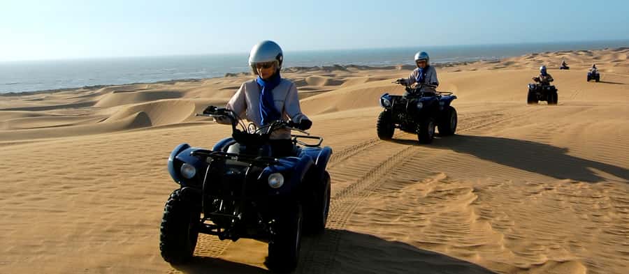Essaouria: Beach & Big Dunes 2-Hour Quad Biking Tour - Crossing the Oued Ksob and the Sultan’s Palace ruins