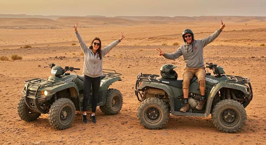 Evening Marrakech: Agafay Desert Quad , Camel & Dinner Shows - Dinner under the tent and beside the campfire