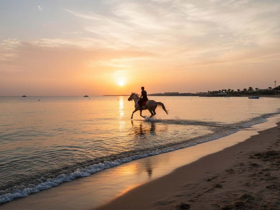From Hurghada: Red Sea Sunrise and Desert Horseback Riding - Meeting the Horses and Getting Comfortable