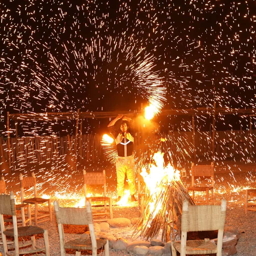 From Marrakech: Agafay Desert Dinner and Optional Camel Ride - Moroccan dinner under the stars