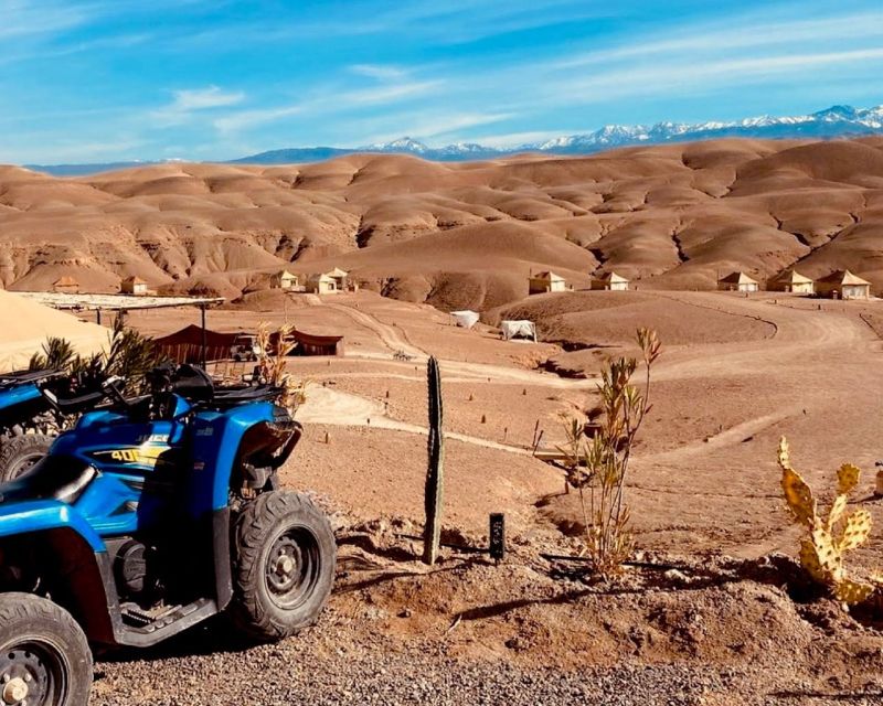 From Marrakech: Agafay Desert Quad Biking with Dinner & Show - Dinner under a traditional tent