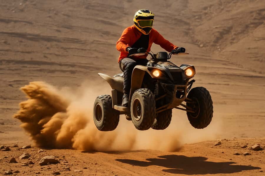 From Marrakech: Agafay Desert Quad Biking with Dinner & Show - Learning the quad before the real ride