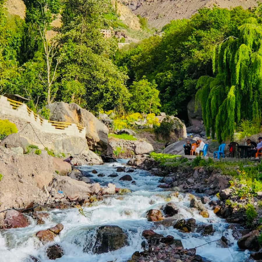 From Marrakech: Day Trip to Anima Garden and Imlil Valley - The road through Asni Valley