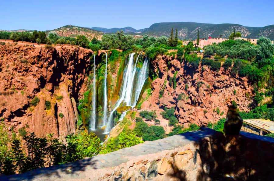 From Marrakech: Ouzoud Waterfalls Local Guided and Boat Ride - Arriving at the 110-meter Ouzoud Waterfalls