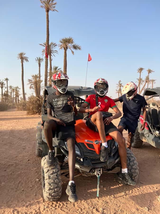 From Marrakech: Palm Grove Quad Bike Tour with Mint Tea - Mint tea at a traditional desert camp