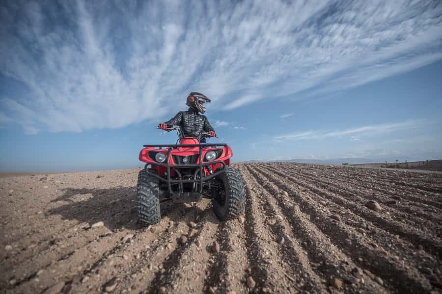 From Marrakech: Premium Agafay Desert Half-Day Quad Biking - Getting ready at the desert base