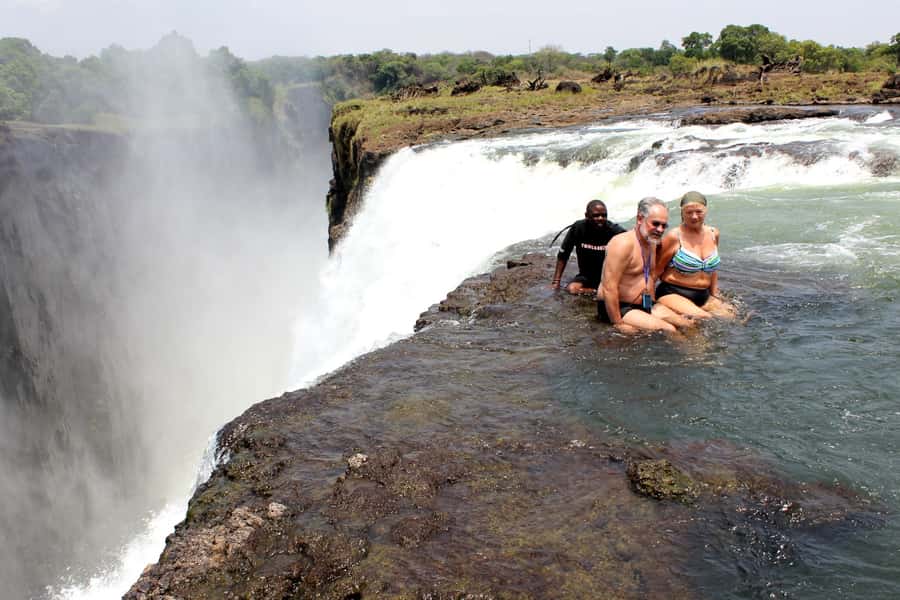 From Victoria Falls: Livingstone Island Tour & Devils Pool - Rainbow Falls, the Horseshoe, and the Main Falls