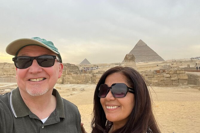 Giza pyramids all inclusive lunch, fees,camel&inside 3rd pyramid - Seeing the Sphinx after the desert stop