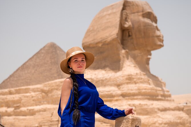 Giza Pyramids Photoshoot with Jumping Horse, Camel and Sphinx - Meeting the Great Sphinx