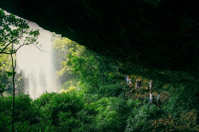 Hiking Sept Cascades (Tamarind Falls) - Half Day - Dark rock, wet paths, and real footing