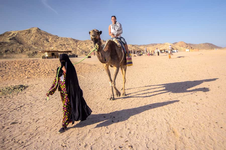 Hurghada: Desert Quad Bike Camel Ride with Optional GoPro - The sunset dinner, show, and stargazing option