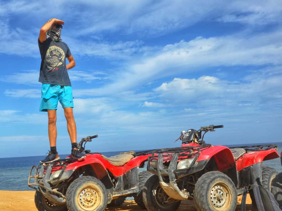 Hurghada Quad & ATV Ride with Camel, Desert Vibes & Sea View - Camel time and the Red Sea view