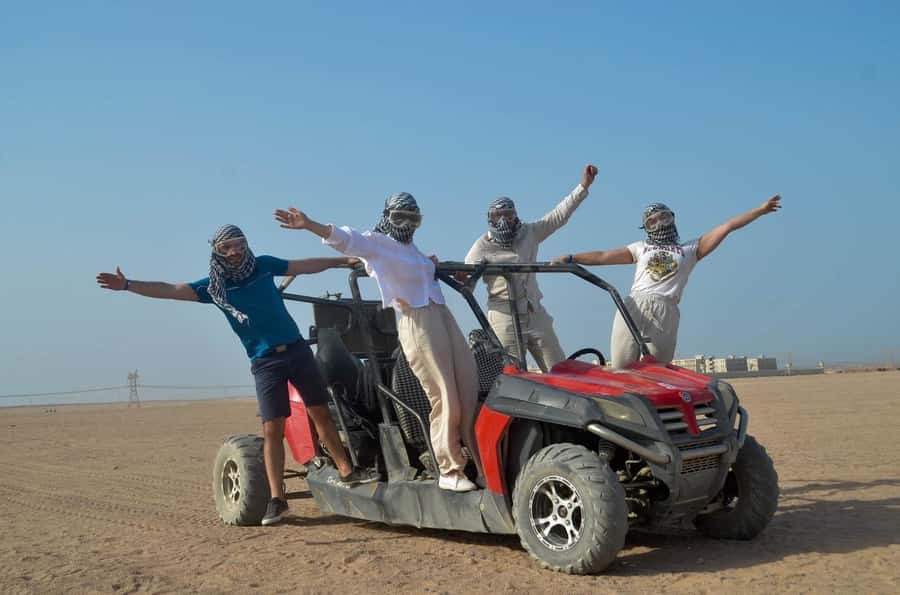 Hurghada: Quad Bike, Buggy, and Camel Ride & Bedouin Village - From hotel pickup to the desert test area