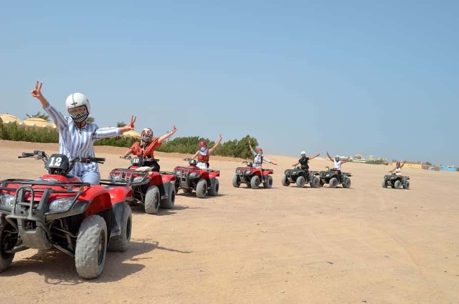 Hurghada: Quad Bike, Buggy, and Camel Ride & Bedouin Village - 30 minutes on a quad bike