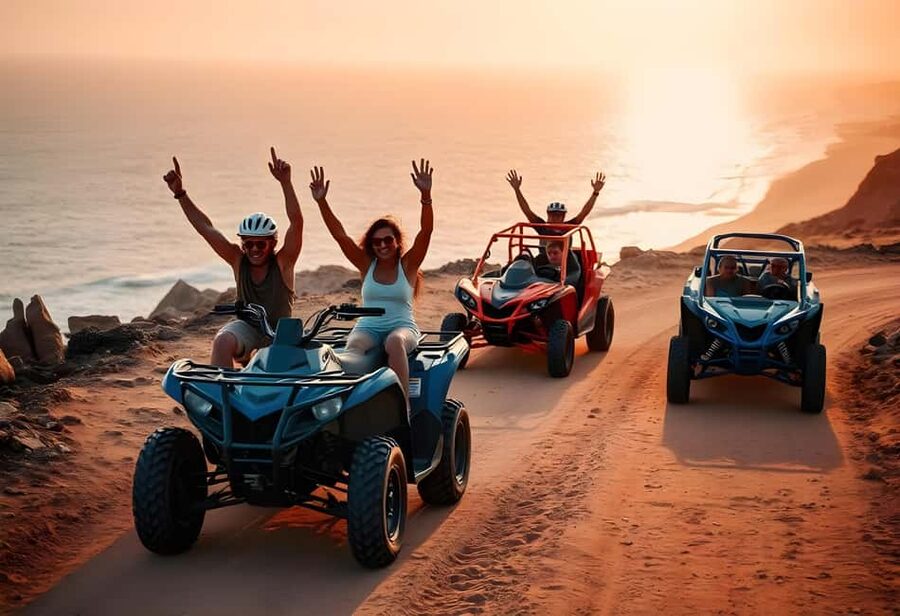 Hurghada: Sea and Mountains Quad or Buggy Family Tour - The buggy section and the falcon-house stop