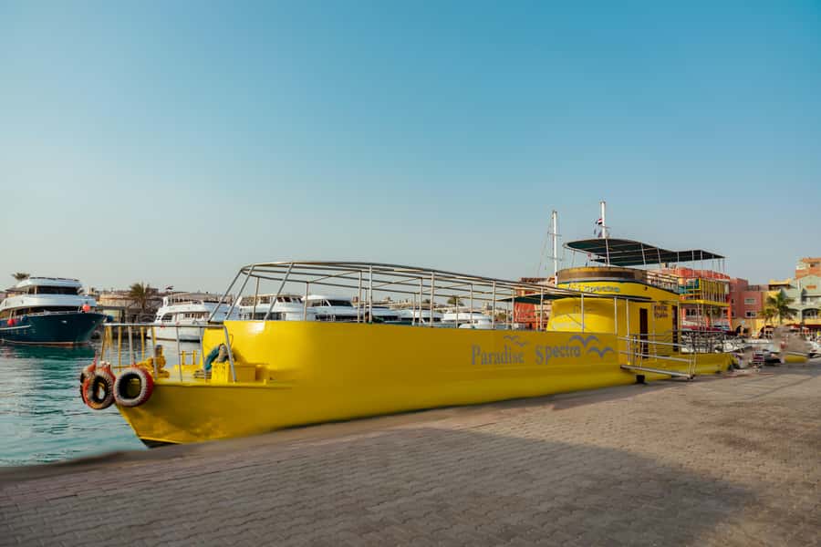 Hurghada: Semi-Submarine Boat Tour w/ Snorkeling & Transfer - The snorkeling stop near the reef