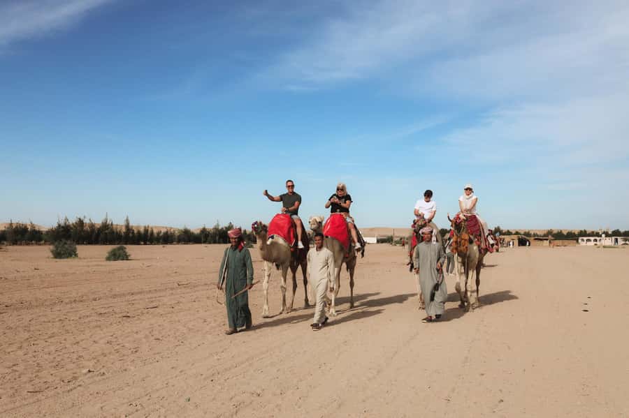 Hurghada: Sunset Camel Ride with Dinner - Bedouin customs, tea, and the oasis setting