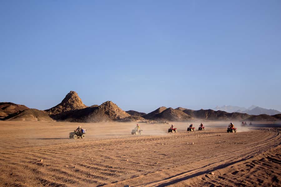 Hurghada: Sunset Quad Bike, Camel w/ Opt Stargazing and BBQ - Price, Transfers, and Add-Ons at About $14