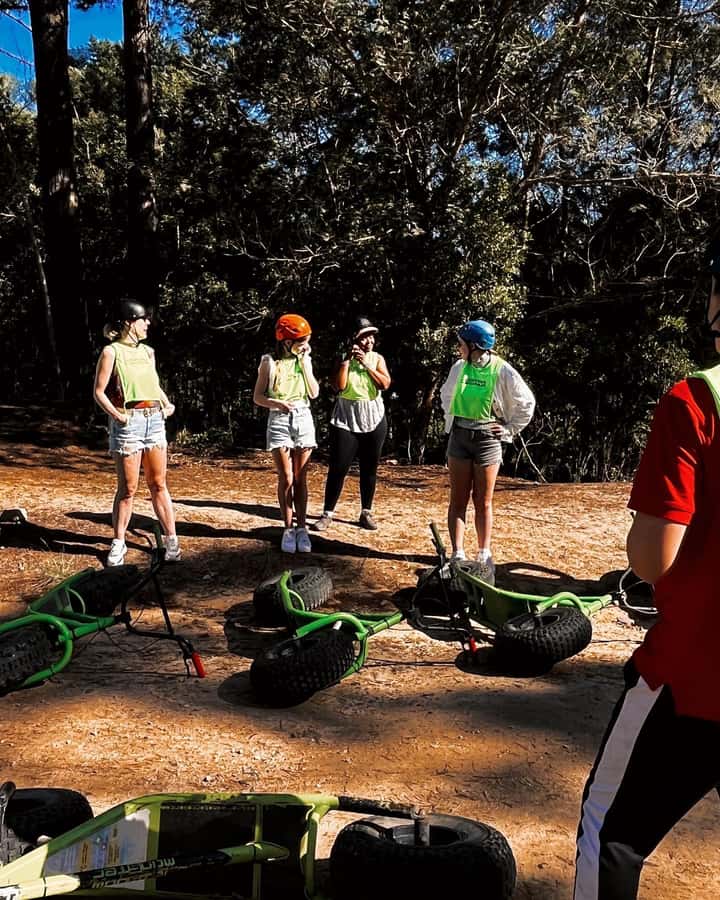 Knysna: Downhill Forest Scootour Adventure - Reading the scooter-bike on the forest trails