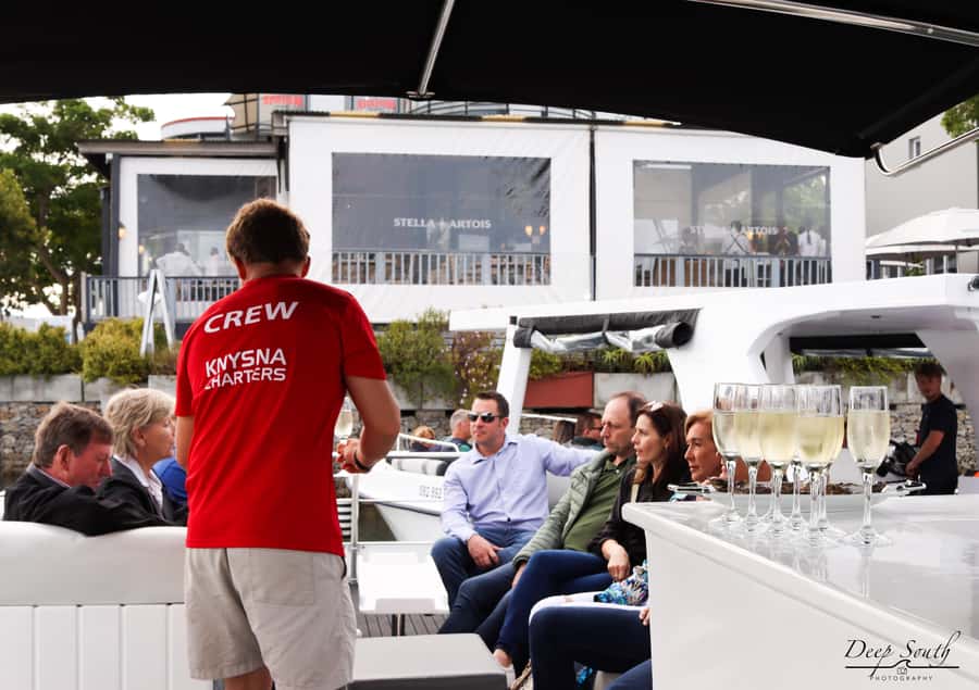 Knysna Lagoon: Boat Cruise with Oyster & White Wine Tasting - Setting out from Thesen Island Harbour Town