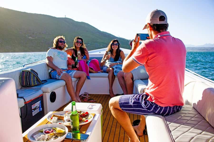 Knysna: Sunset Lagoon Cruise - The first part of the cruise: bays, inlets, and waterfront views