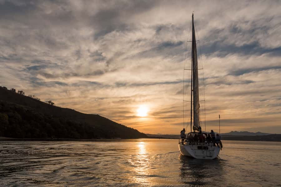 Knysna Sunset Sailing Cruise with Light Dinner and Wine - Leaving Drydock at the Knysna Waterfront