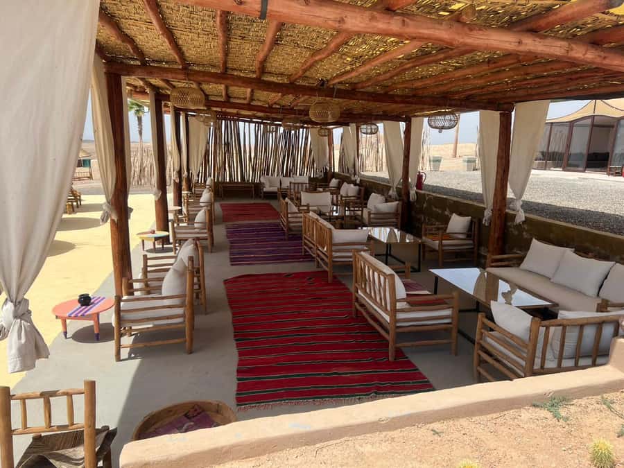 Luxury Agafay Desert : Quad , Camel Ride, Pool & Dinner Show - Dinner with tagine, salads, and Moroccan tea