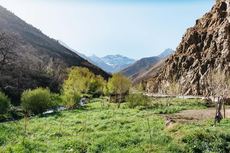 Marrakech: 2-Day Atlas Mountains Trek with Village Stay - Lunch above Azzaden Valley