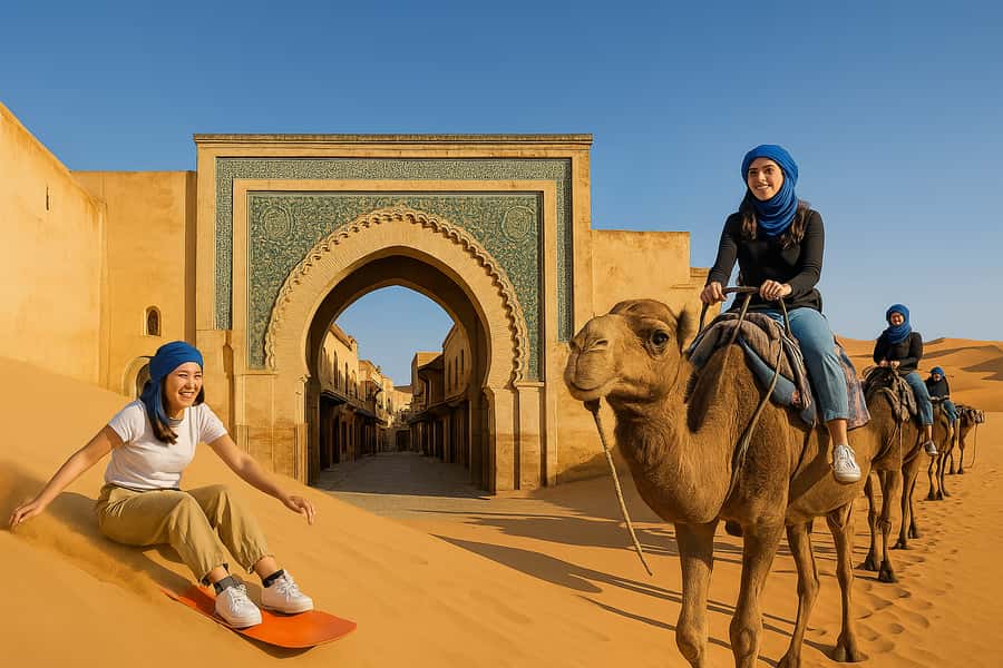 Marrakech: 3-Day Trip to Fez with Sandboarding & Camel Ride - Day one: crossing the High Atlas to Ait Ben Haddou