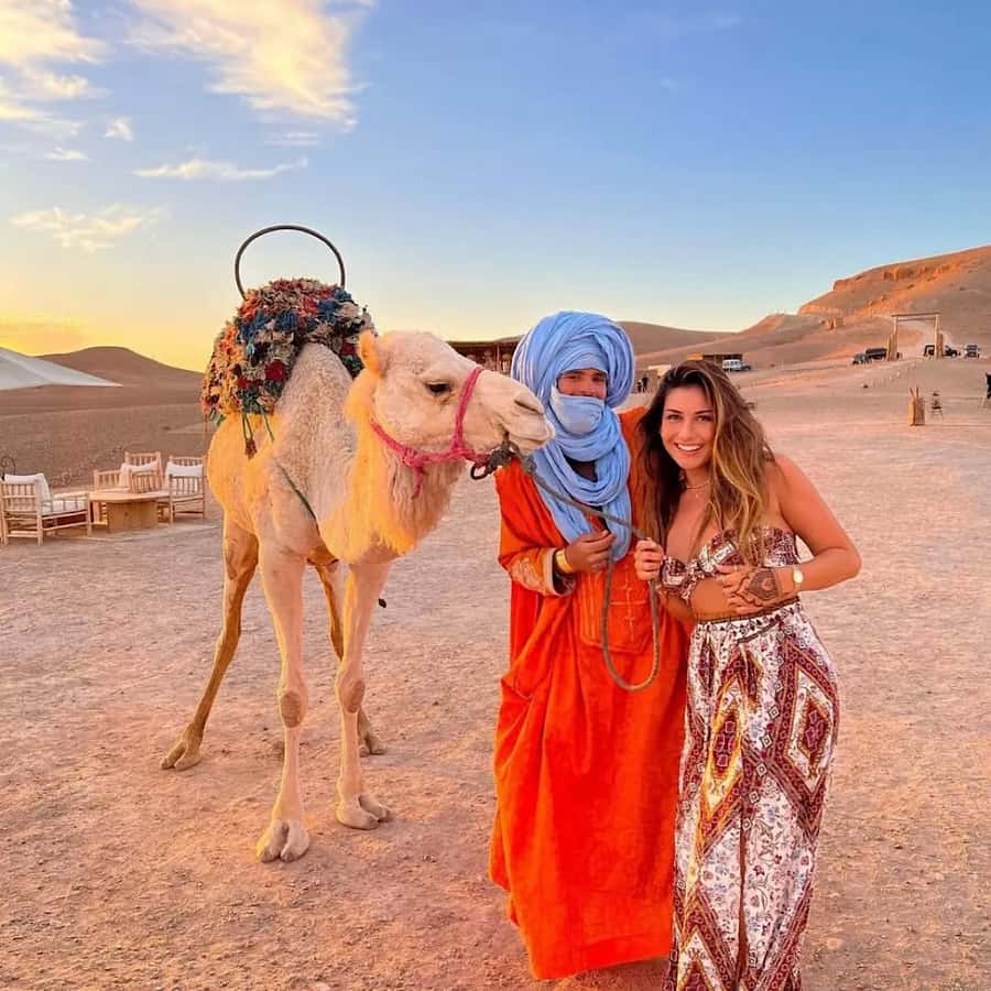 Marrakech: Agafay desert camel ride with dinner & spectacle - Agafay at sunset, close to Marrakech