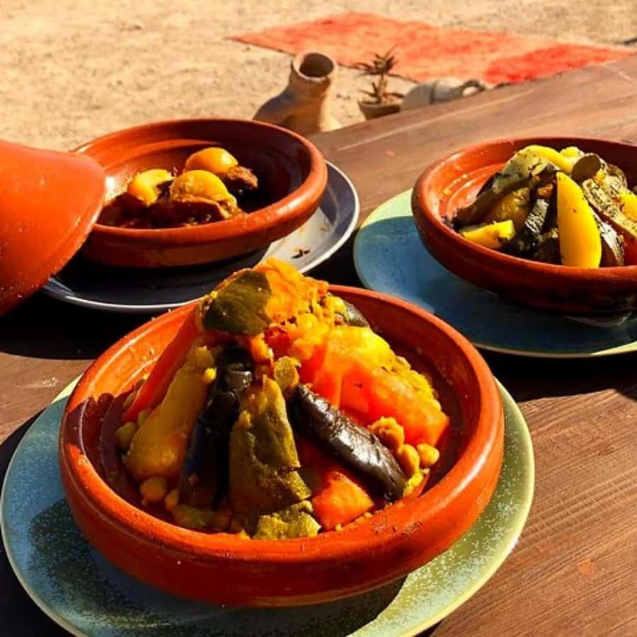 Marrakech: Agafay Desert Camp Lunch with Camel Ride and Pool - Lunch at the camp, from tagine to mint tea