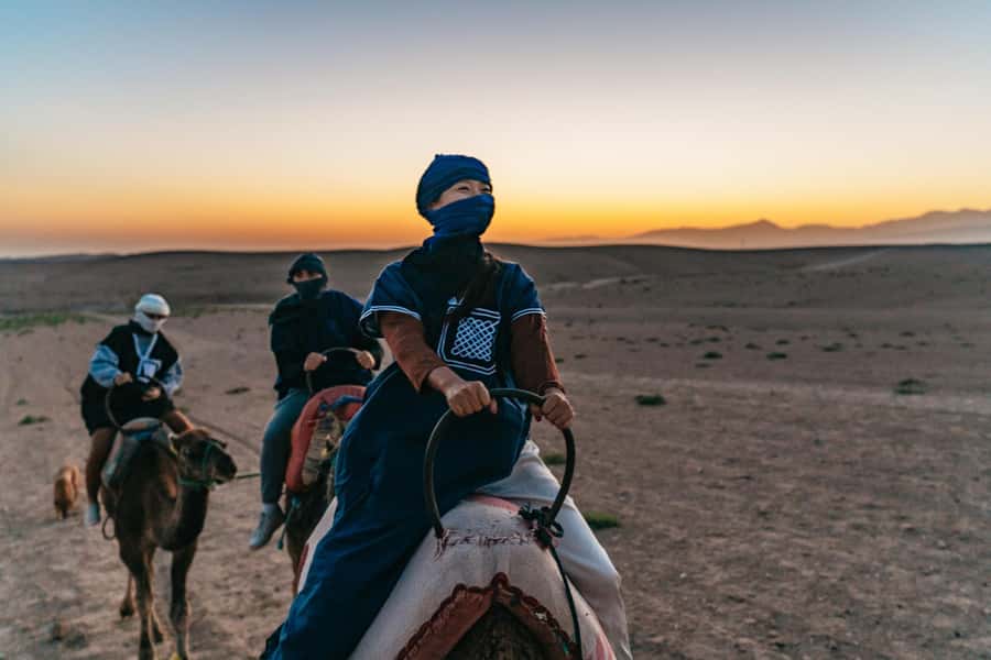Marrakech: Agafay Desert Magical Overnight with Dinner Show - Sunset on the rocky desert