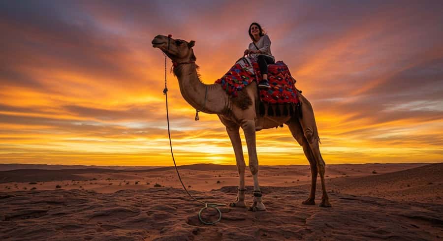Marrakech: Agafay Desert Quad Bike & Camel Ride with Dinner - Switching from a slow camel to a shared quad
