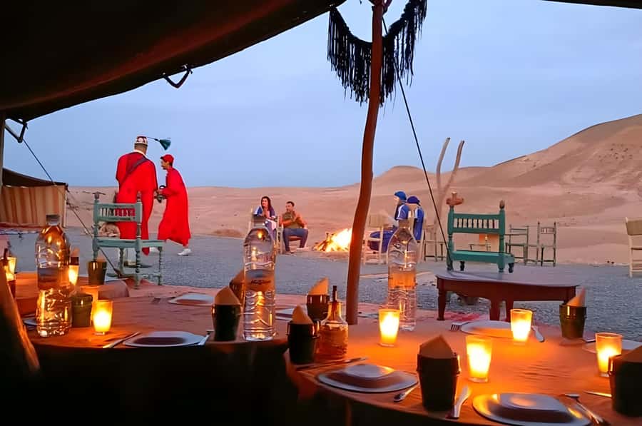 Marrakech: Agafay Desert Quad Biking, Camel Ride Fire Show - A 20-minute camel ride at sunset