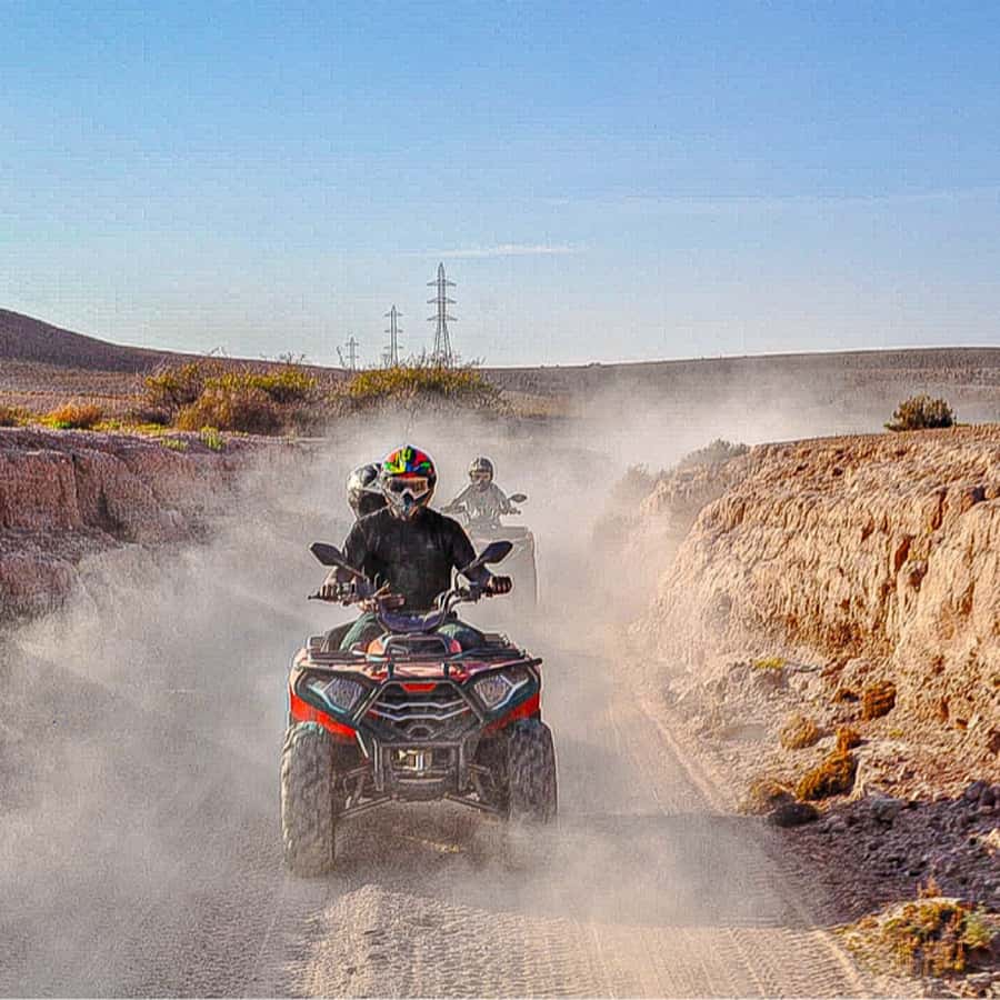 Marrakech: Agafay Desert Quad Biking, Camel Ride Fire Show - Pickup from Marrakech between 3 and 4 PM