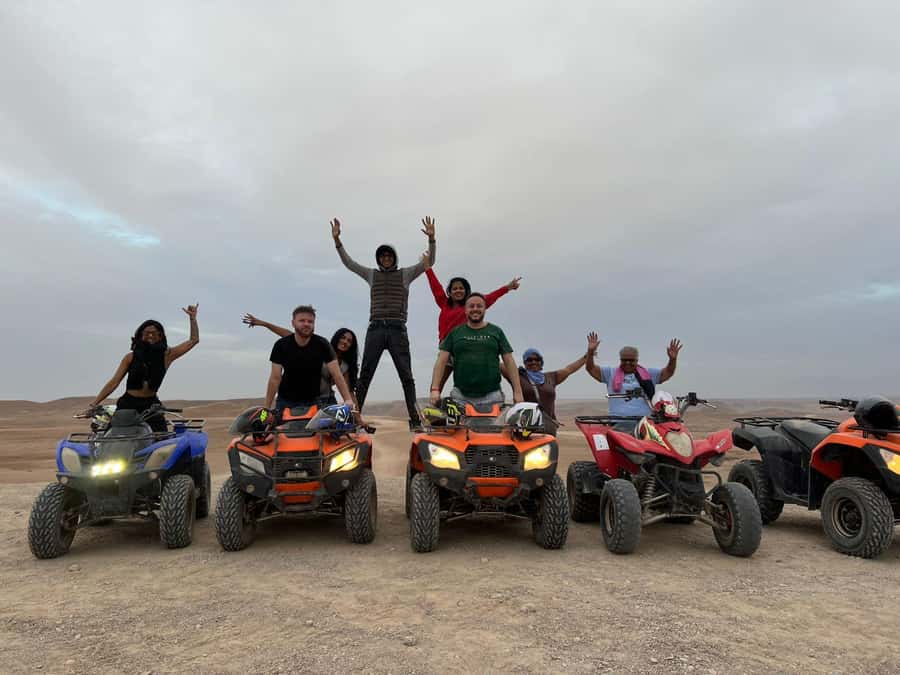 Marrakech: Agafay Desert Quad Biking & Dinner Show - Pickup from Marrakech can shape the evening
